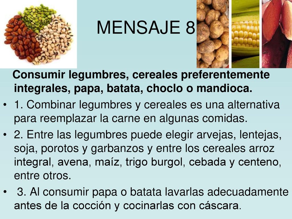 Con combinar cereales legumbres